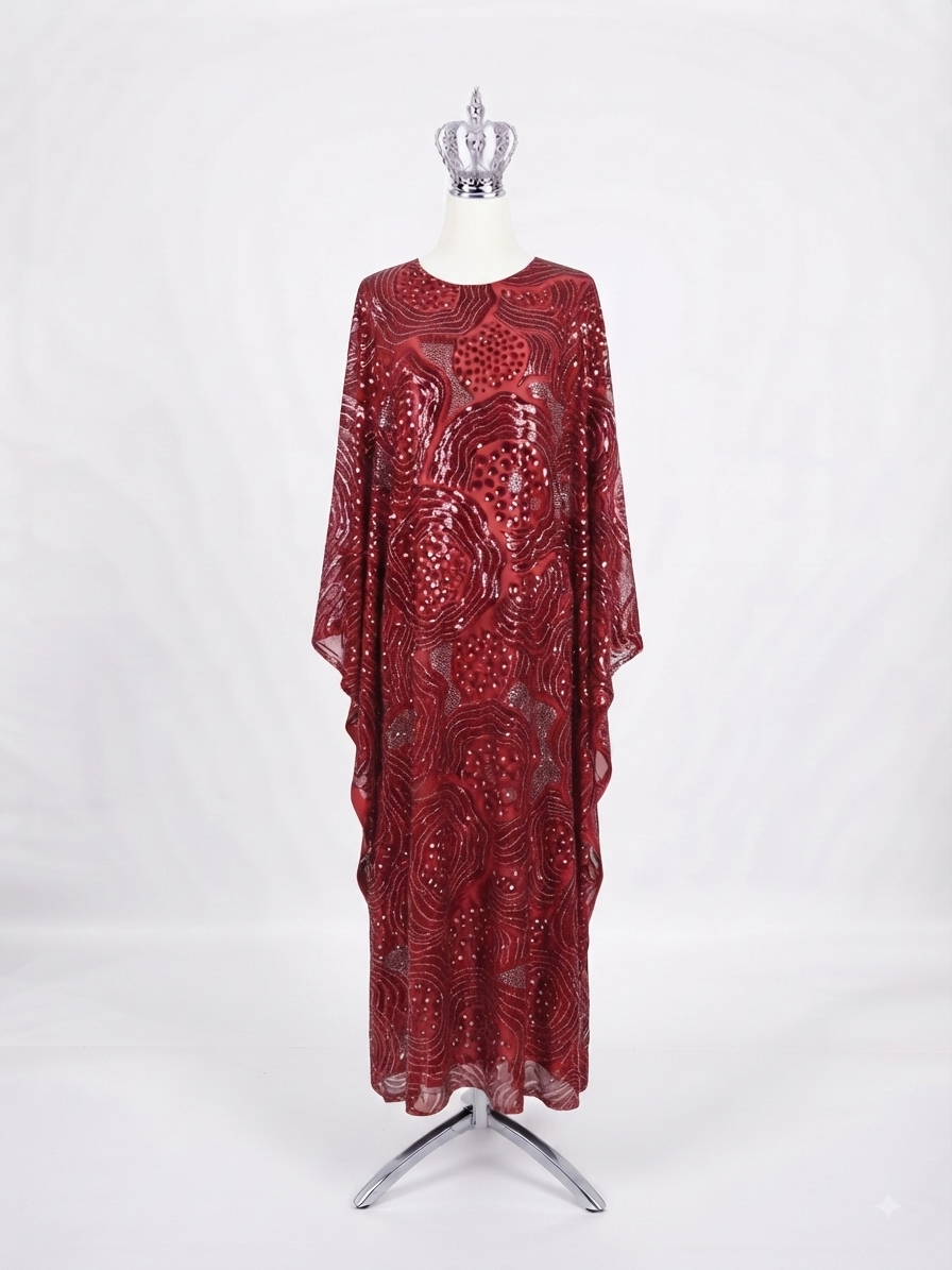 IMG_6757 Bahraini Velvet Dress-فستان مخمل بحريني - Image 1
