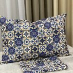 Traditional Tile Pattern-نقشة كاشي أزرق وذهبي